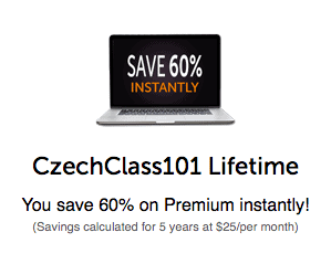 CzechClass101 60 coupon screenshot
